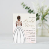 Papier Mariage Budget Robe de douche nuptiale Invitation (Debout devant)