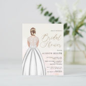 Papier Mariage Budget Robe de douche nuptiale Invitation (Debout devant)