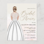 Papier Mariage Budget Robe de douche nuptiale Invitation (Devant)