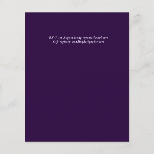 Papier Mariage budget Rose blanche verdure or (Dos)