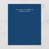 Papier Mariage Budget Royal Blue White Script (Dos)