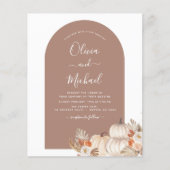 Papier Mariage budget Russe Citrouilles blancs Boho (Devant)