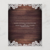 Papier Mariage Budget Rustic Wood Lights Lace Invitation (Dos)