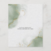 Papier Mariage Budget Sage Vert Abstrait Ciels marbrés (Dos)
