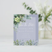 Papier MARIAGE BUDGET SAVE DATES - Eucalyptus VERT (Debout devant)