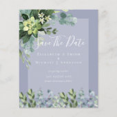Papier MARIAGE BUDGET SAVE DATES - Eucalyptus VERT (Devant)
