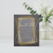 Papier MARIAGE BUDGET SAVE DATES Gold Parties scintillant (Debout devant)