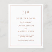 Papier Mariage budget simple en terre cuite Enregistrer l (Devant)