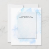 Papier Mariage Budget Sky Blue Watercolor Laver (Dos)