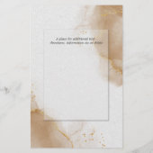 Papier Mariage Budget Soft Brown Or Abstrait Marbré dans (Dos)