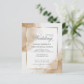 Papier Mariage Budget Soft Brown Or Abstrait Marbré dans (Debout devant)