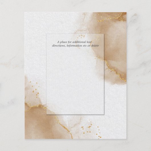 Papier Mariage Budget Soft Brown Or Abstrait Marbré dans (Dos)