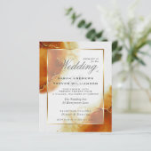 Papier Mariage Budget Topaz Gold Marble Abstrait Invitati (Debout devant)