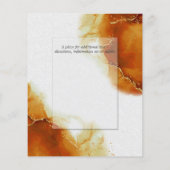 Papier Mariage Budget Topaz Gold Marble Abstrait Invitati (Dos)