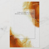 Papier Mariage Budget Topaz Gold Marble Abstrait Invitati (Dos)