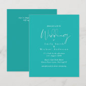 Papier Mariage Budget Turquoise Bleu (Devant / Derrière)