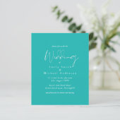 Papier Mariage Budget Turquoise Bleu (Debout devant)