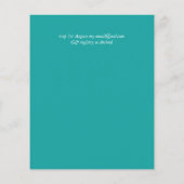 Papier Mariage Budget Turquoise Bleu (Dos)