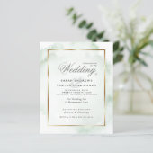 Papier Mariage budget vert pâle Laver (Debout devant)