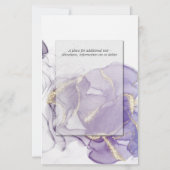 Papier Mariage Budget Wild Wisteria Encre liquide Abstrai (Dos)