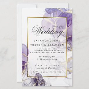 Papier Mariage Budget Wild Wisteria Encre liquide Abstrai