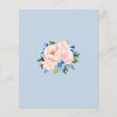 Papier Mariage budgétaire bleu bleu clair géométrique (Dos)