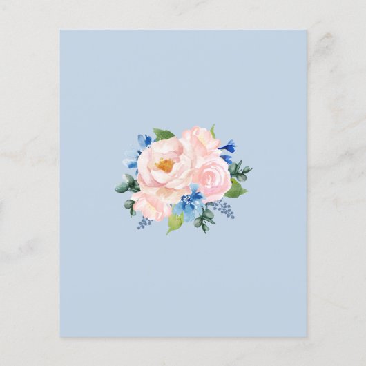 Papier Mariage budgétaire bleu bleu clair géométrique (Dos)