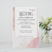 Papier Mariage budgétaire Ciels roses Abstraits (Debout devant)