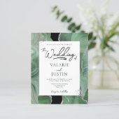 Papier Mariage budgétaire d'âge argent vert Sage en un (Debout devant)