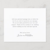 Papier Mariage budgétaire gris foncé simple (Dos)