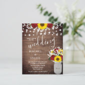 Papier Mariage budgétaire Rustique Rose Jar Lights (Debout devant)