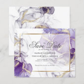 Papier Mariage budgétaire Wild Wisteria Gold Abstrait (Devant / Derrière)