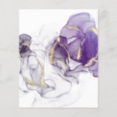 Papier Mariage budgétaire Wild Wisteria Gold Abstrait (Dos)