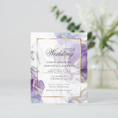 Papier Mariage budgétaire Wild Wisteria Gold Abstrait (Debout devant)
