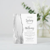 Papier Mariage Calligraphie Agate Grise Argentée Budget (Debout devant)