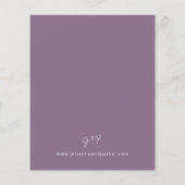 Papier Mariage Calligraphie MOD Violet Abricot Budget (Dos)