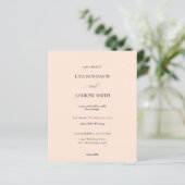 Papier Mariage Calligraphié Rose Pêche Pas Cher (Debout devant)