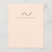 Papier Mariage Calligraphié Rose Pêche Pas Cher (Dos)