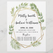 Papier mariage campagnard cristal verdure mariage Inviter (Devant)