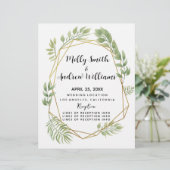 Papier mariage campagnard cristal verdure mariage Inviter (Debout devant)