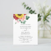 Papier Mariage campagnard photo Budget Sunflower Eucalypt (Debout devant)