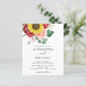 Papier Mariage campagnard photo Budget Sunflower Eucalypt (Debout devant)