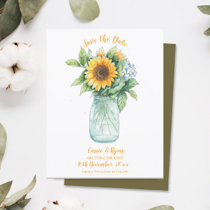 Papier Mariage campagnard rustique tournesol Enregistrer