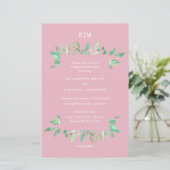 Papier Mariage Carnaval Rose Vert Budget Inviter A9 (Debout devant)