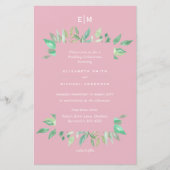 Papier Mariage Carnaval Rose Vert Budget Inviter A9 (Devant)