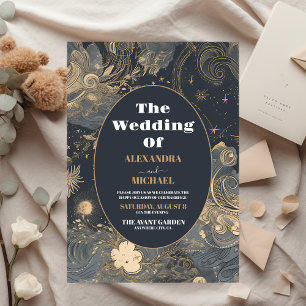 Papier Mariage céleste argent élégant budget