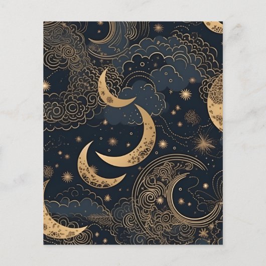 Papier Mariage céleste bleu nuit (Dos)