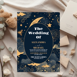 Papier Mariage céleste bleu nuit