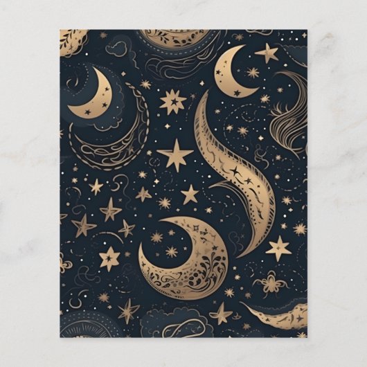 Papier Mariage céleste bleu nuit (Dos)