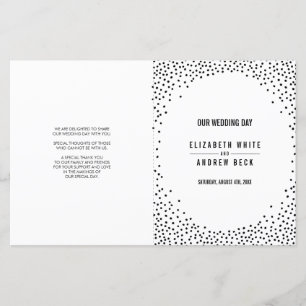 Papier MARIAGE CÉRÉMONIE mignonne taches de confettis noi